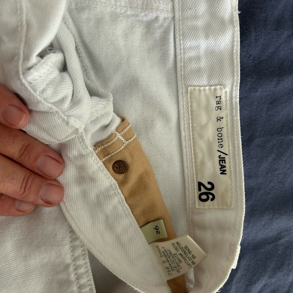 rag & bone White Denim Skirt with Frayed Hem - Picture 2 of 6